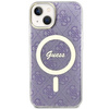Etui Guess GUHMP14SH4STU na iPhone 14 purpurowy/purple hardcase 4G MagSafe
