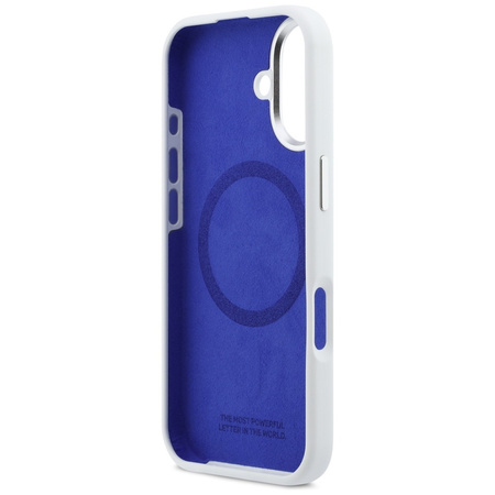 Etui BMW M Silicon Horizontal Line MagSafe do iPhone 17 biały