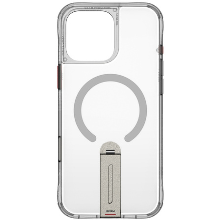 Etui Skinarma Helix do iPhone 16 Pro Magnetic Charging 360 Rotating Stand titanium
