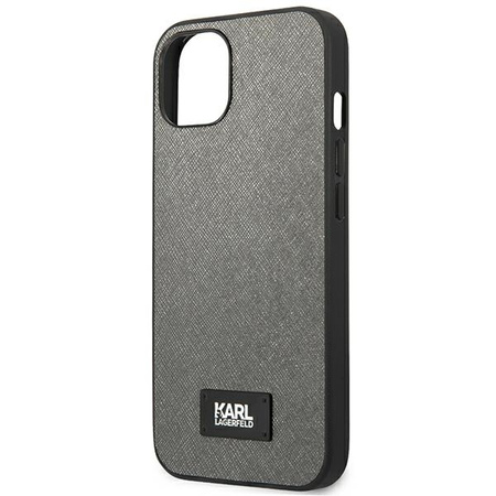 KARL LAGERFELD ETUI HARDCASE SAFFIANO PLAQUE DO IPHONE 13 14 15 6,1 OCHRONA