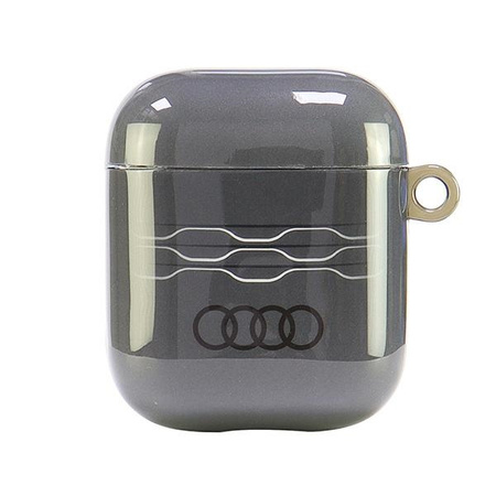 AUDI ETUI POKROWIEC CASE DO APPLE AIRPODS 1 2 GEOMETRYCZNY WZÓR SZARY