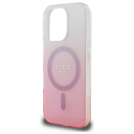 GUESS CASE MAGNETYCZNE DO IPHONE 16 PRO 6.3 HARDCASE GLITTER DO MAGSAFE