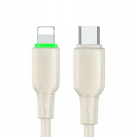 MCDODO ŁADOWARKA KABEL USB-C LIGHTNING SZYBKIEGO ŁADOWANIA DO IPHONE 1M LED
