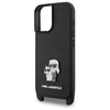KARL LAGERFELD POKROWIEC DO IPHONE 16 6.1 KLHCP16SSAKCPBK Z PINEM METALOWYM