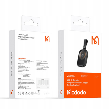 MCDODO ŁADOWARKA INDUKCYJNA DO ŁADOWANIA APPLE WATCH 6 7 8 9 SE ULTRA PASEK