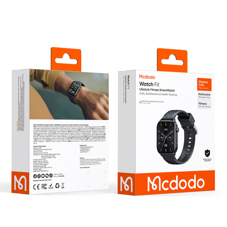MCDODO SMARTWATCH DAMSKI MĘSKI ZEGAREK Z FUNKCJĄ ROZMOWY WODOODPORNY GPS