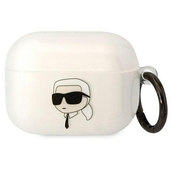 Etui Karl Lagerfeld KLAPHNIKTCT na AirPods Pro - przezroczyste Karl's Head