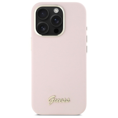 GUESS ETUI CASE HARDCASE DO IPHONE 16 PRO MAX 6.9 SILIKONOWE LOGO METAL