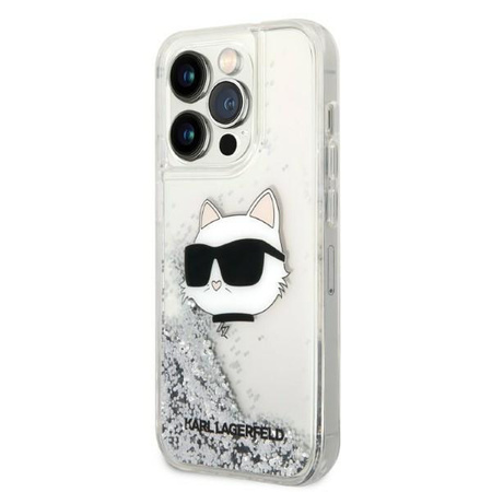 Karl Lagerfeld KLHCP14XLNCHCS iPhone 14 Pro Max 6,7" srebrny/silver hardcase Glitter Choupette Head