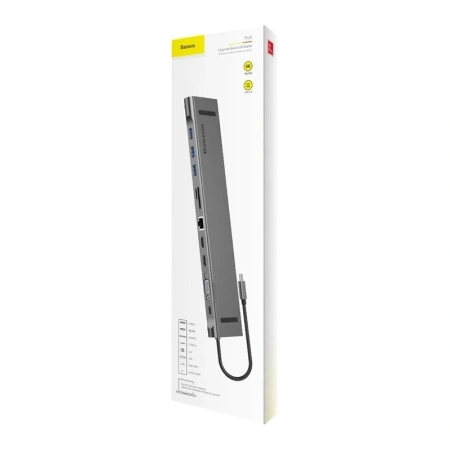 BASEUS HUB USB-C ADAPTER DO LAPTOP TELEFON HDMI USB 3.0 RJ45 SD MICROSD