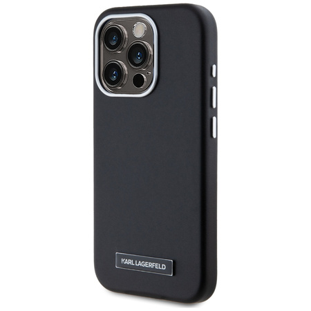 KARL LAGERFELD ETUI CASE MAGNETYCZNE DO IPHONE 15 PRO MAX Z METALOWĄ PŁYTKĄ