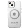 Guess GUHMP14MHTRMS iPhone 14 Plus 6,7" srebrny/silver hard case Metal Outline Magsafe