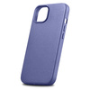 iCarer Case Leather pokrowiec etui z naturalnej skóry do iPhone 14 Plus jasnofioletowy (kompatybilne z MagSafe)