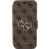 Etui Guess 4G Metal Logo na iPhone 15 Pro - brązowe