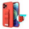 Rope Case silikonowe etui ze smyczą torebka smycz pasek do Xiaomi Redmi Note 11 Pro czarny