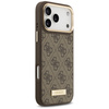 Etui Guess 4G Logo Plate MagSafe do iPhone 17 Pro Max brązowy