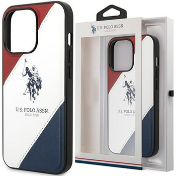 US Polo USHCP14XPSO3 iPhone 14 Pro Max 6,7" biały/white Tricolor Embossed