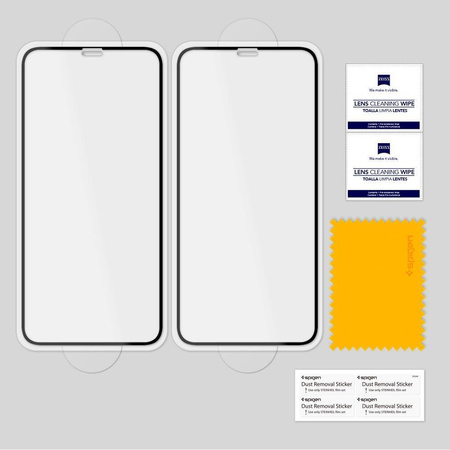 SZKŁO HARTOWANE SPIGEN GLASS FC 2-PACK IPHONE 11 PRO BLACK