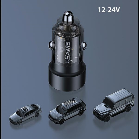 USAMS ŁADOWARKA SAMOCHODOWA C39 60W USB-C DO SAMOCHODÓW Z ŁADOWANIEM SZYBKO