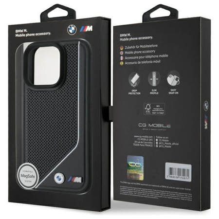BMW BMHMP16L23PUCPK iPhone 16 Pro6.3 czarny/black hardcase M Perforated Twisted Line MagSafe
