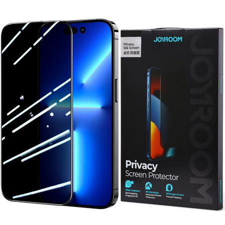 Joyroom Knight 2,5D Privacy TG szkło hartowane do iPhone 14 Plus z filtrem Anti-Spy na cały ekran z ramką przezroczysty (JR-P03)