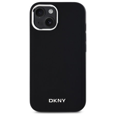 DKNY ETUI HARDCASE PLAIN LOGO DO IPHONE 14 6.1 DO MAGSAFE Z LOGO METALOWYM
