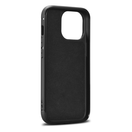 iCarer Leather Oil Wax etui pokryte naturalną skórą do iPhone 14 Pro Max (kompatybilne z MagSafe) niebieski (WMI14220720-BU)
