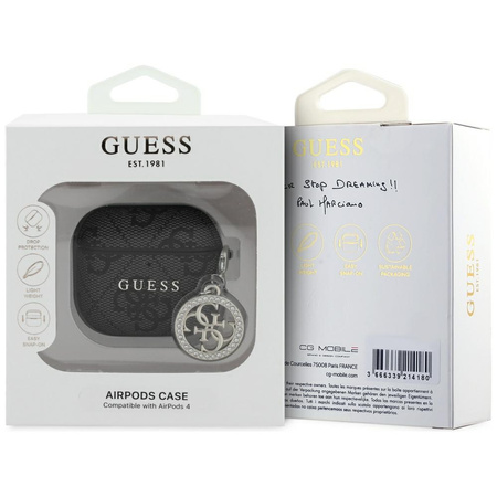 GUESS ETUI POKROWIEC STRASS CHARM DO AIRPODS 4 OCHRONNE WYSOKIEJ JAKOŚCI
