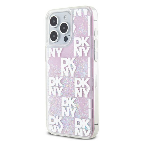 DKNY POKROWIEC HARDCASE LIQUID GLITTER DO IPHONE 15 PRO MAX 6.7 Z MULTILOGO