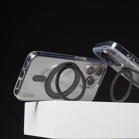 Etui CARE by PanzerGlass Feature Kickstand Case z MagSafe na iPhone 16 - czarne