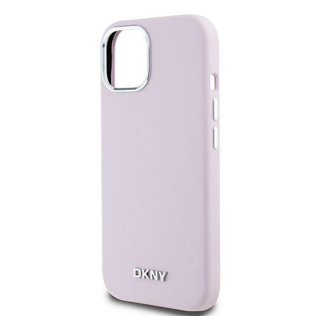 DKNY ETUI HARDCASE DO IPHONE 15 14 13 DO MAGSAFE LIQUID SILICONE LOGO METAL