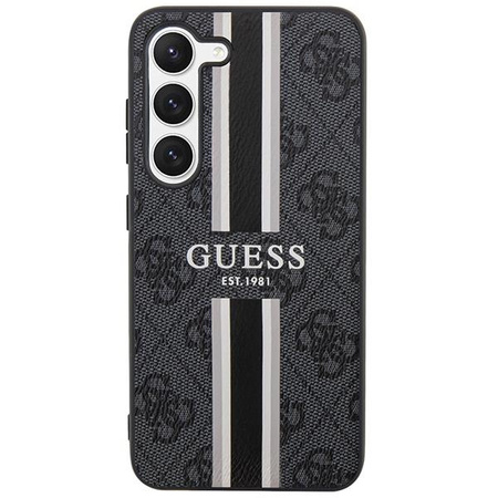 Etui Guess GUHCS23SP4RPSK S23 S911 - czarne 4G Printed Stripe