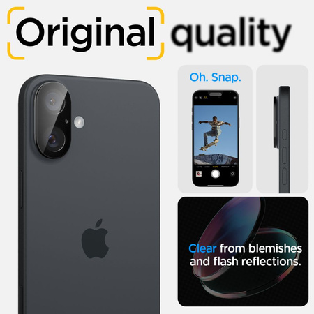 SPIGEN OSŁONA APARATU SZKŁO HARTOWANE DO IPHONE 16 16 PLUS PROTECTOR 2-PACK