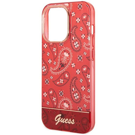 Guess GUHCP14XHGBNHR iPhone 14 Pro Max 6,7" czerwony/red hardcase Bandana Paisley