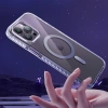 KINGXBAR ETUI DO IPHONE 14 PRO DO MAGSAFE PQY ICE CRYSTAL MAGNETYCZNE SZARE