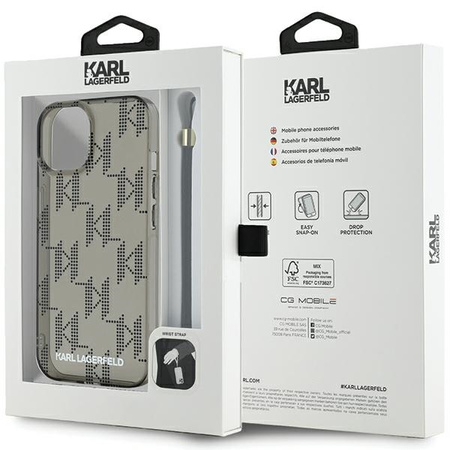KARL LAGERFELD KLHCP15SHKDPNSK ETUI HARDCASE KL CORD DO IPHONE 13 14 15 6.1