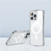 Joyroom Magnetic Defender magnetyczne etui do iPhone 14 Pro pancerny pokrowiec z haczykami podstawką przezroczysty (kompatybilne z MagSafe)