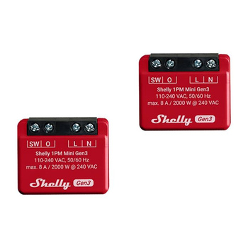 Zestaw 2 Sterowników Shelly 1PM Mini Gen3 WiFi/Bluetooth