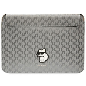 Etui Karl Lagerfeld Saffiano Monogram Choupette KLCS14SAKHPCG na laptopa 14" - srebrne