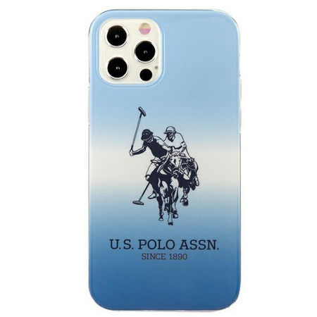 Etui U.S. Polo Assn. Gradient Collection na iPhone 12 / iPhone 12 Pro - niebieskie