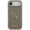 Etui Guess Silicone Big 4G Script do iPhone Air brązowy