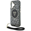 GUESS ETUI DO IPHONE 16 DO MAGSAFE LEOPARD TRIANGLE Z PRZESZROCZYSTYM PASEM