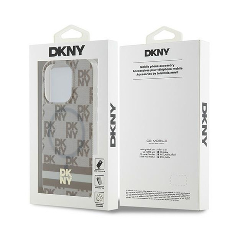 DKNY ETUI HARDCASE DO IPHONE 15 PRO DO MAGSAFE IML CHECKERED MONO PATTERN