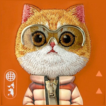 Etui Nimmy Cool&Cute 2.0 Cat do iPhone 17 Pro Max pomarańczowy