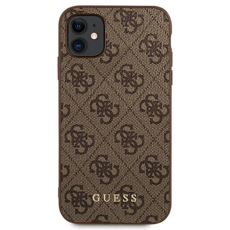 GUESS POKROWIEC DO IPHONE 11 XR 6,1 4G METAL GOLD LOGO Z DODATKOWĄ OCHRONĄ