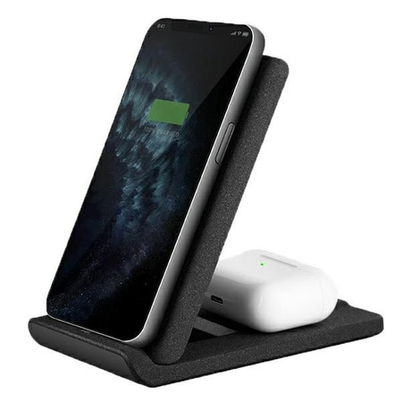 Etui Uniq Ład. indukcyjna Vertex Duo 2in1 15W Fast charge - szare