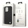 Etui BMW BMHCP14LSILBK na iPhone 14 Pro - czarne Silicone Metal Logo
