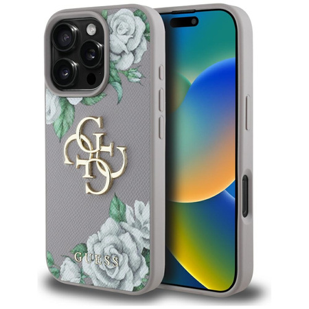 GUESS ETUI POKROWIEC DO IPHONE 16 PRO MAX WYSOKOGATUNKOWY MATERIAŁ 4G LOGO