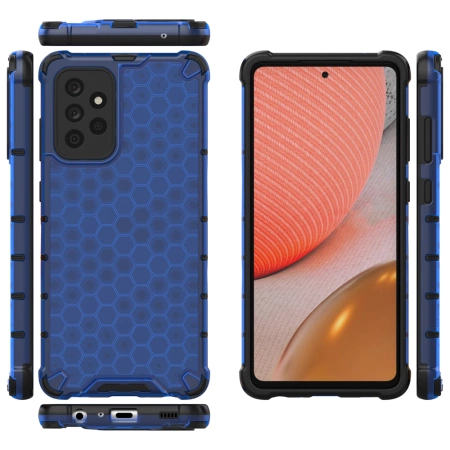 HURTEL HONEYCOMB PANCERNE POKROWIEC DO SAMSUNG GALAXY A72 4G Z ŻELOWĄ RAMKĄ