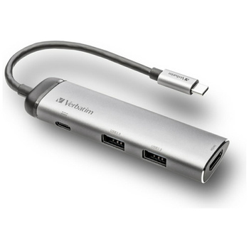 VERBATIM ADAPTER HUB USB-C 2xUSB-A 3.0 HDMI DO LAPTOPA KOMPUTERA ALUMINIOWY
